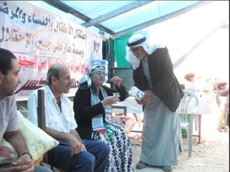 وفد (راصد) يزور خيم التضامن مع الأسرى في كل من مدينة نابلس وطولكرم