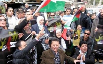 مكتب (راصد) في مدينة القدس يشارك في إعتصام باب العامود